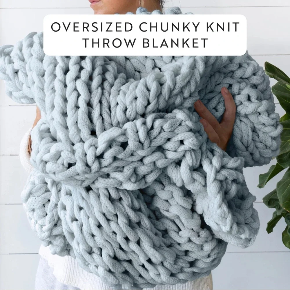 Home Collection Ultra Soft Chunky Knit Throw Blanket